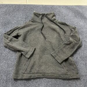 Banana Republic Sweater Womens Medium Gray Funnel Neck Drawstring Pullover